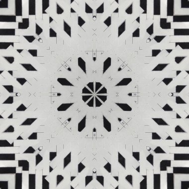 Kusursuz desenler. Doğrusal ve geometrik desenlerin karesi. Kaleydoskop.