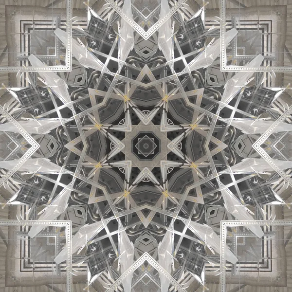 Bezešvé Vzory Čtvercové Lineární Geometrické Vzory Kaleidoskop — Stock fotografie