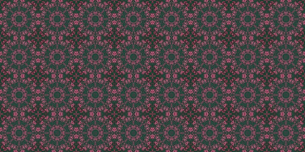 Seamless Patterns Texture Geometric Patterns Green Red Pink Colors — Photo