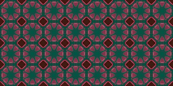 Seamless Patterns Texture Geometric Patterns Green Red Pink Colors — Stock Photo, Image