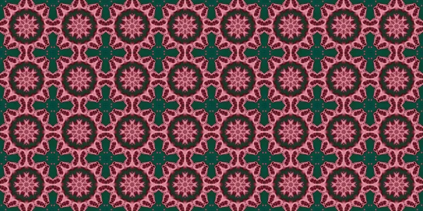 Seamless Patterns Texture Geometric Patterns Green Red Pink Colors — Stock fotografie