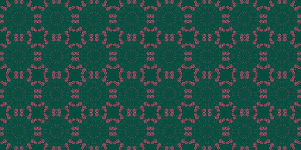 Seamless Patterns Texture Geometric Patterns Green Red Pink Colors — Photo