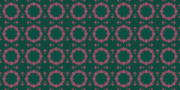 Seamless Patterns Texture Geometric Patterns Green Red Pink Colors — Foto Stock