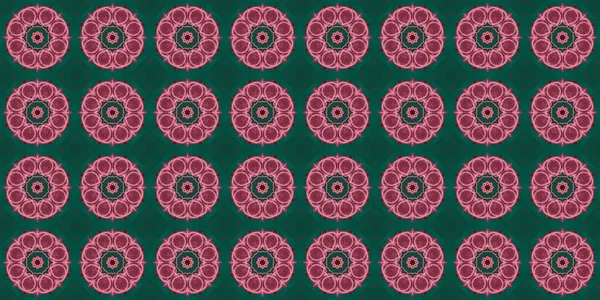 Seamless Patterns Texture Geometric Patterns Green Red Pink Colors — Foto Stock