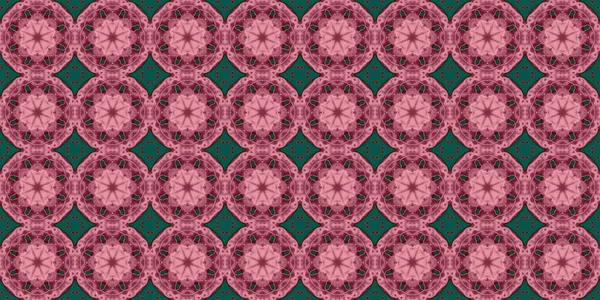 Seamless Patterns Texture Geometric Patterns Green Red Pink Colors — Foto Stock