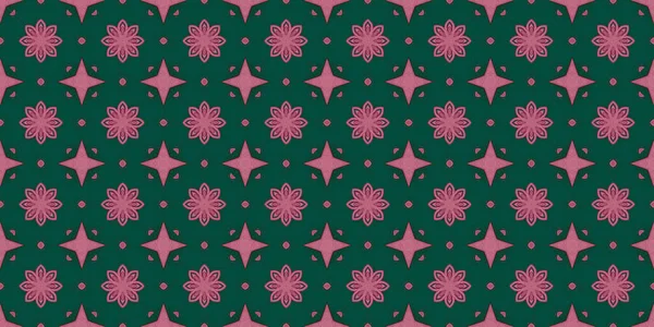 Seamless Patterns Texture Geometric Patterns Green Red Pink Colors — Foto Stock