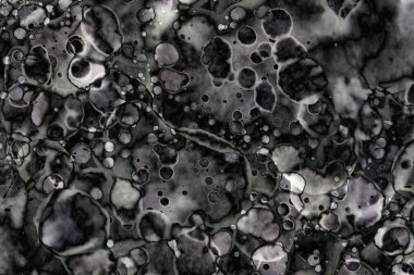 Karanlık soyut dokulu arka planlar. Lekeler ve lekeler. Alkol mürekkebi.