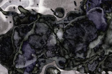 Karanlık soyut dokulu arka planlar. Lekeler ve lekeler. Alkol mürekkebi.