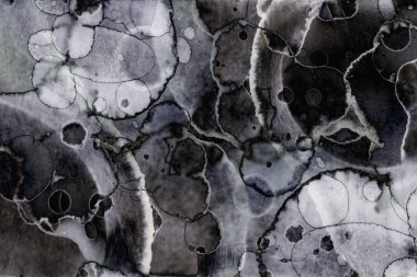 Karanlık soyut dokulu arka planlar. Lekeler ve lekeler. Alkol mürekkebi.