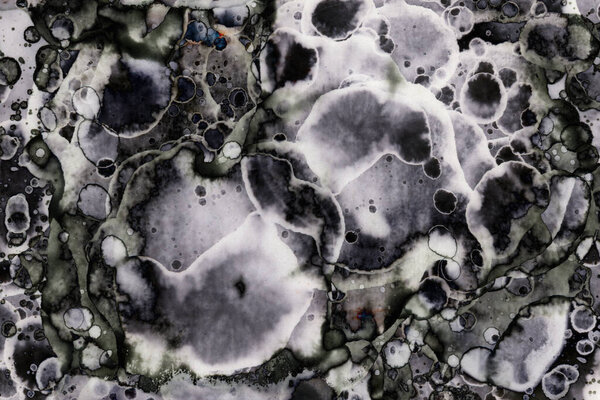 Dark abstract textured backgrounds. Blots and stains. Alcohol ink.