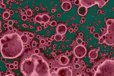 Soyut dokulu arka planlar. Lekeler ve lekeler. Alkol mürekkebi pembe ve yeşil.