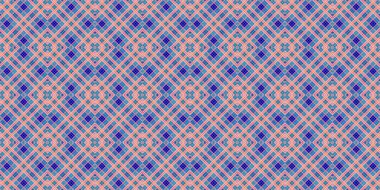 Seamless grid pattern. Scottish texture. Background of lines and diamonds