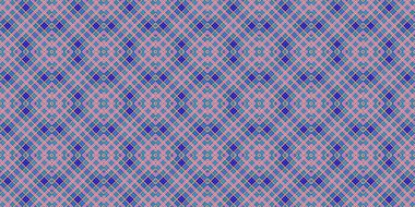 Seamless grid pattern. Scottish texture. Background of lines and diamonds