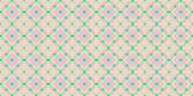 Kusursuz şebeke modeli. İskoç dokusu. Satır ve elmasların arkaplanı