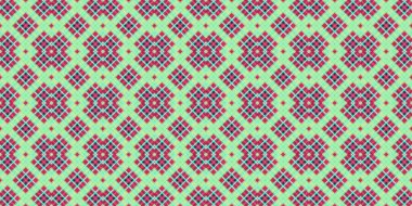 Seamless grid pattern. Scottish texture. Background of lines and diamonds