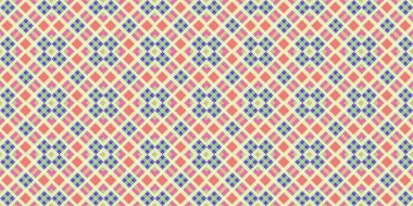 Kusursuz şebeke modeli. İskoç dokusu. Satır ve elmasların arkaplanı