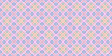 Kusursuz şebeke modeli. İskoç dokusu. Satır ve elmasların arkaplanı