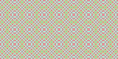 Seamless grid pattern. Scottish texture. Background of lines and diamonds