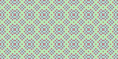 Kusursuz şebeke modeli. İskoç dokusu. Satır ve elmasların arkaplanı