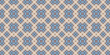 Seamless grid pattern. Scottish texture. Background of lines and diamonds