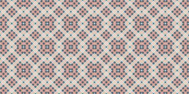 Kusursuz şebeke modeli. İskoç dokusu. Satır ve elmasların arkaplanı