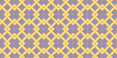 Kusursuz şebeke modeli. İskoç dokusu. Satır ve elmasların arkaplanı