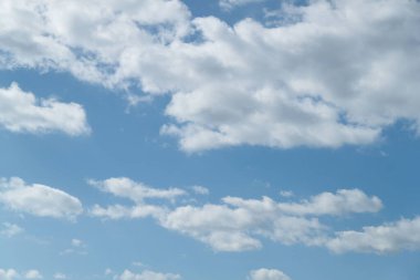Clouds in the blue sky on a sunny day. Sunny sky background