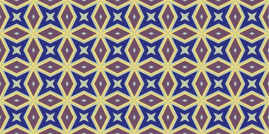 Kusursuz soyut kalıplar. Eşkenar dörtgen ve üçgen desenlerin arka planı. Yıldız desenleri. Moda eğilimleri