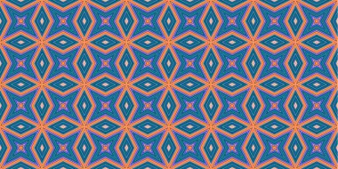 Kusursuz soyut kalıplar. Eşkenar dörtgen ve üçgen desenlerin arka planı. Yıldız desenleri. Moda eğilimleri