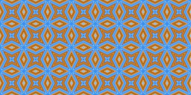 Kusursuz soyut kalıplar. Eşkenar dörtgen ve üçgen desenlerin arka planı. Yıldız desenleri. Moda eğilimleri