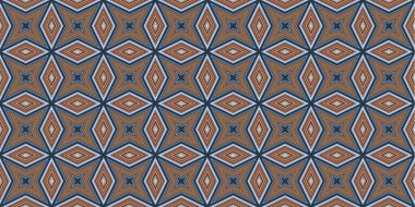 Kusursuz soyut kalıplar. Eşkenar dörtgen ve üçgen desenlerin arka planı. Yıldız desenleri. Moda eğilimleri