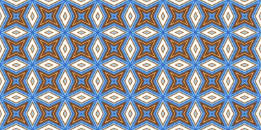 Kusursuz soyut kalıplar. Eşkenar dörtgen ve üçgen desenlerin arka planı. Yıldız desenleri. Moda eğilimleri