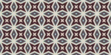 Kusursuz soyut kalıplar. Eşkenar dörtgen ve üçgen desenlerin arka planı. Yıldız desenleri. Moda eğilimleri