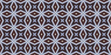 Kusursuz soyut kalıplar. Eşkenar dörtgen ve üçgen desenlerin arka planı. Yıldız desenleri. Moda eğilimleri