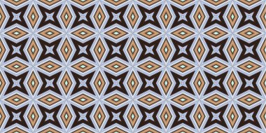 Kusursuz soyut kalıplar. Eşkenar dörtgen ve üçgen desenlerin arka planı. Yıldız desenleri. Moda eğilimleri