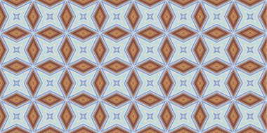 Kusursuz soyut kalıplar. Eşkenar dörtgen ve üçgen desenlerin arka planı. Yıldız desenleri. Moda eğilimleri