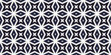 Kusursuz soyut kalıplar. Eşkenar dörtgen ve üçgen desenlerin arka planı. Yıldız desenleri. Moda eğilimleri