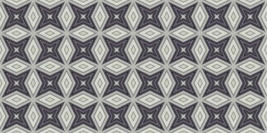 Kusursuz soyut kalıplar. Eşkenar dörtgen ve üçgen desenlerin arka planı. Yıldız desenleri. Moda eğilimleri