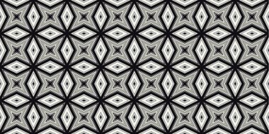 Kusursuz soyut kalıplar. Eşkenar dörtgen ve üçgen desenlerin arka planı. Yıldız desenleri. Moda eğilimleri