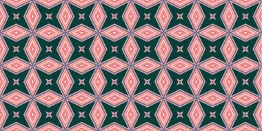 Kusursuz soyut kalıplar. Eşkenar dörtgen ve üçgen desenlerin arka planı. Yıldız desenleri. Moda eğilimleri