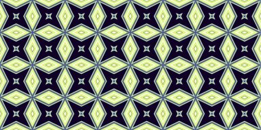 Kusursuz soyut kalıplar. Eşkenar dörtgen ve üçgen desenlerin arka planı. Yıldız desenleri. Moda eğilimleri