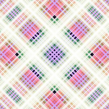 Kusursuz soyut İskoç desenleri. Eşkenar dörtgen ve çizgi desenleri. Dijital rastgele desenler