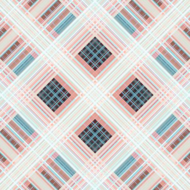 Kusursuz soyut İskoç desenleri. Eşkenar dörtgen ve çizgi desenleri. Dijital rastgele desenler