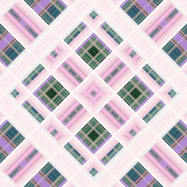 Seamless Abstract Scottish Patterns Patterns Rhombuses Lines Digital Random Patterns — Stockfoto