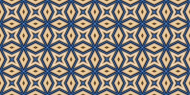 Kusursuz soyut kalıplar. Eşkenar dörtgen ve üçgen desenlerin arka planı. Yıldız desenleri. Moda eğilimleri