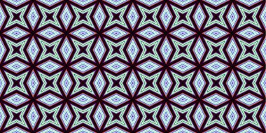 Kusursuz soyut kalıplar. Eşkenar dörtgen ve üçgen desenlerin arka planı. Yıldız desenleri. Moda eğilimleri