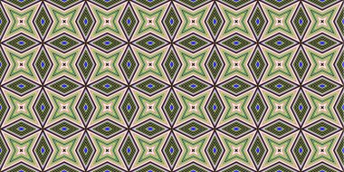 Kusursuz soyut kalıplar. Eşkenar dörtgen ve üçgen desenlerin arka planı. Yıldız desenleri. Moda eğilimleri