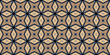 Kusursuz soyut kalıplar. Eşkenar dörtgen ve üçgen desenlerin arka planı. Yıldız desenleri. Moda eğilimleri