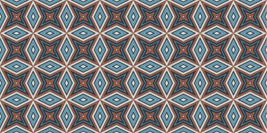 Kusursuz soyut kalıplar. Eşkenar dörtgen ve üçgen desenlerin arka planı. Yıldız desenleri. Moda eğilimleri