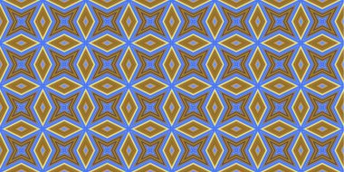 Kusursuz soyut kalıplar. Eşkenar dörtgen ve üçgen desenlerin arka planı. Yıldız desenleri. Moda eğilimleri